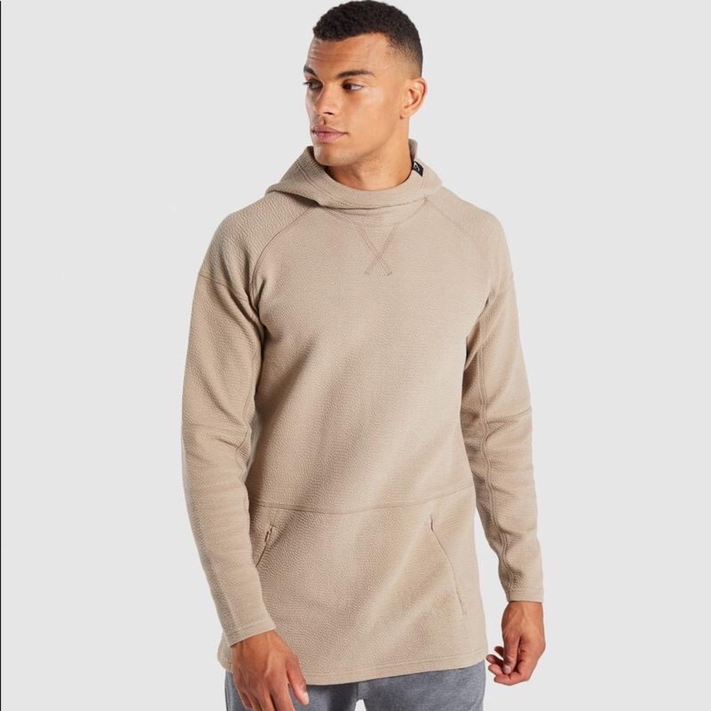Gymshark Textured Pullover - Driftwood Brown